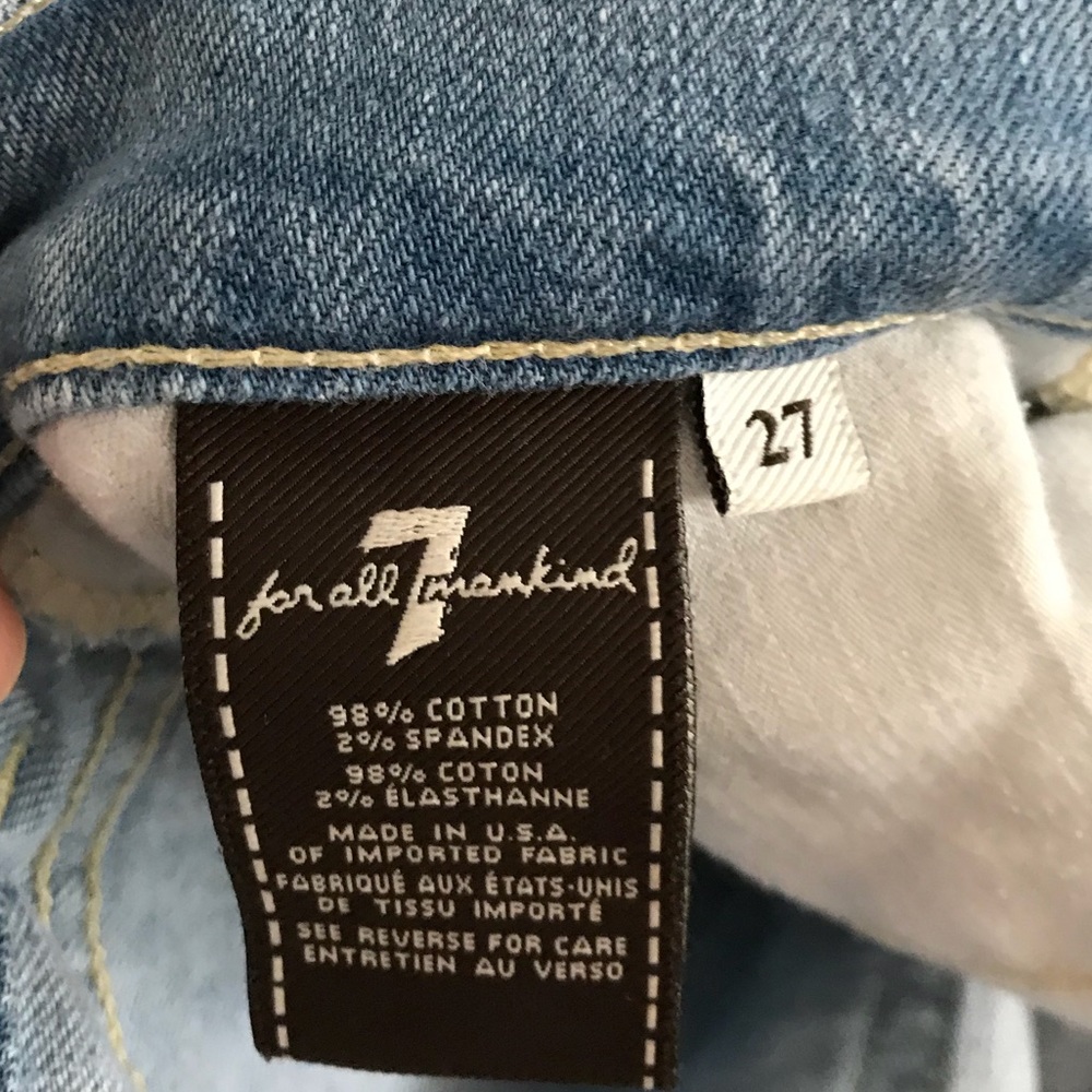 7 for all man kind blue jeans - Picture 5 of 8